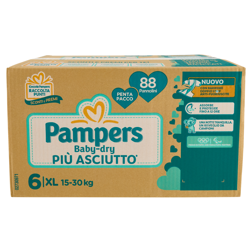 Pampers Baby-dry XL 88 pz