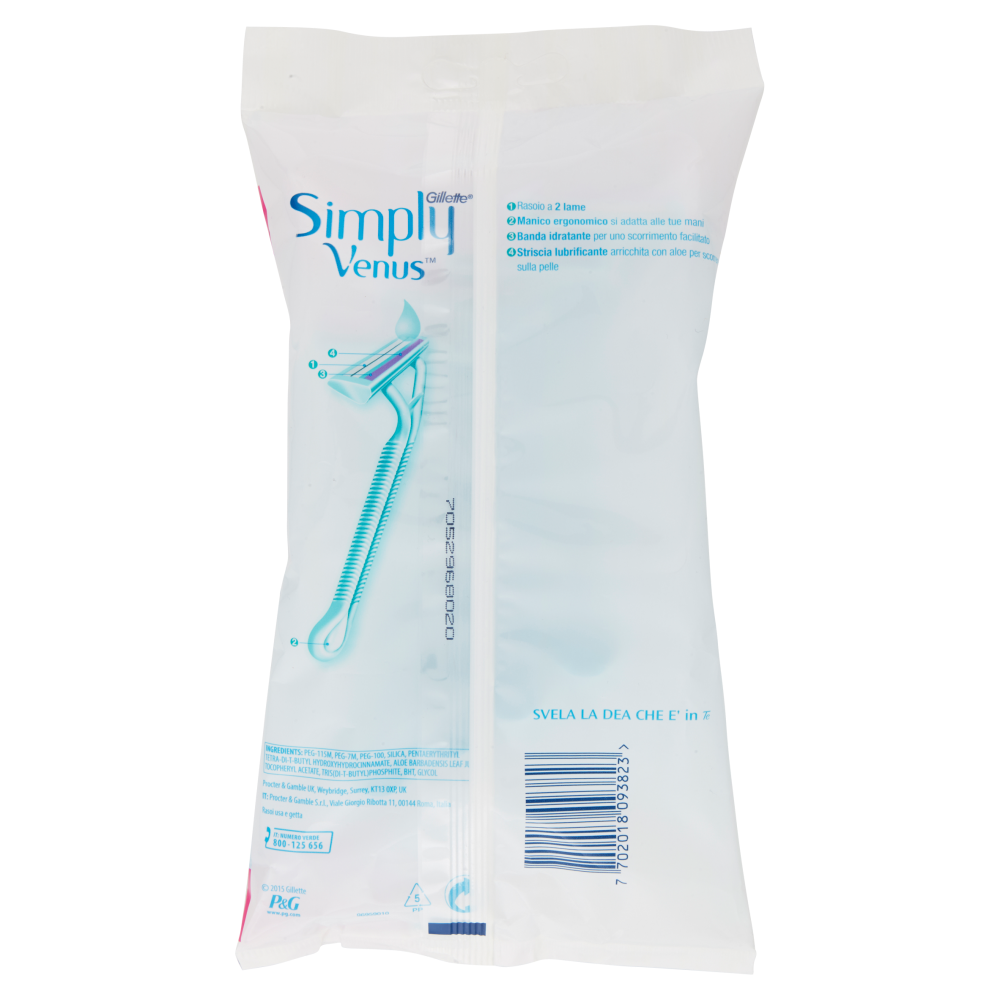 Gillette Venus Simply2 Usa&Getta - 4 rasoi + 2 omaggio