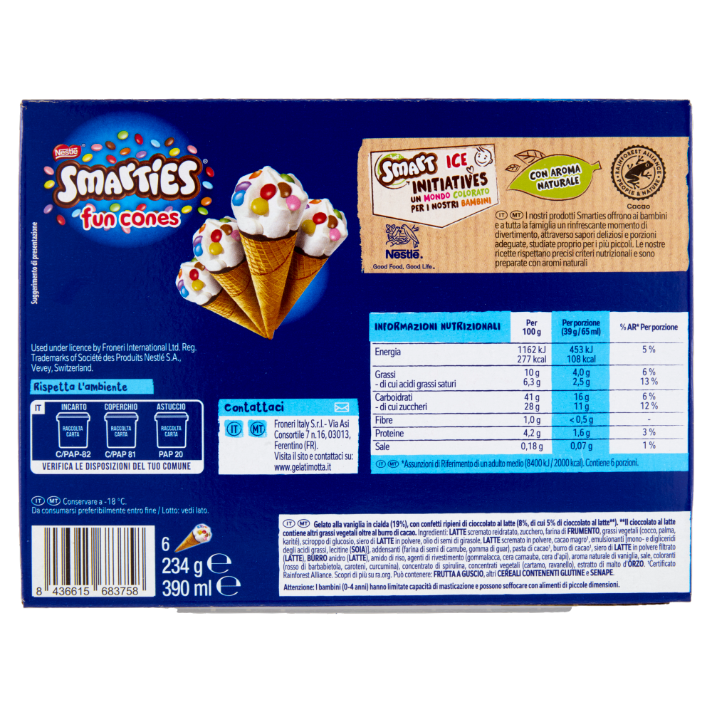 SMARTIES Cono 6x65ml