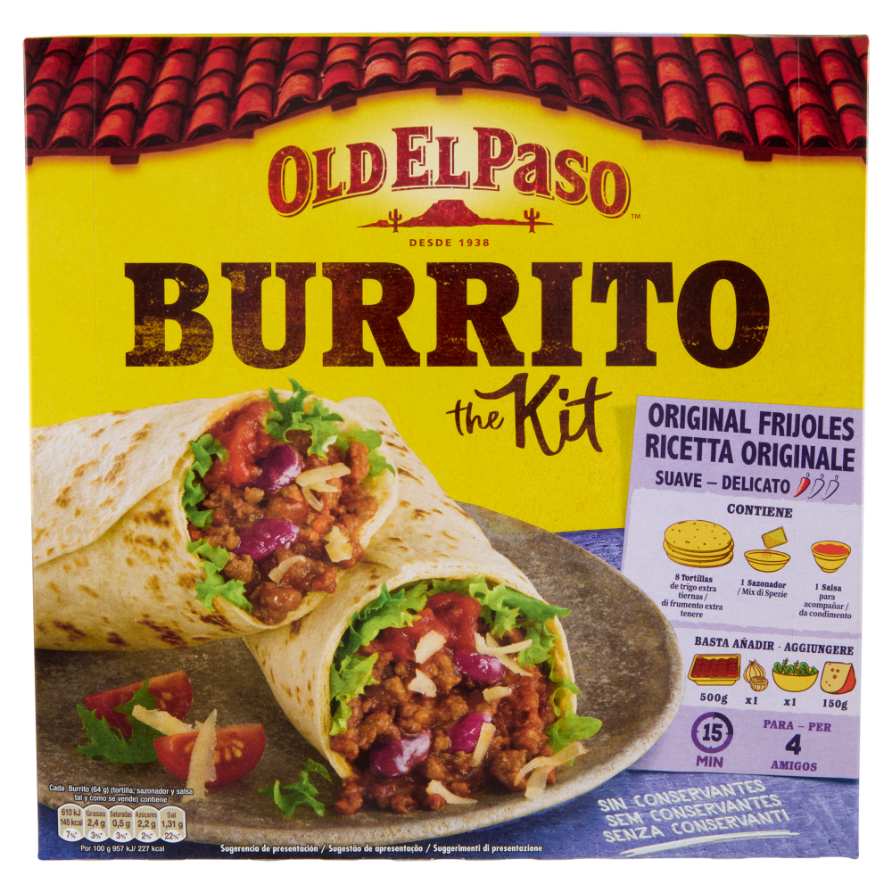 Old El Paso Burrito the Kit Original Frijoles 510 g
