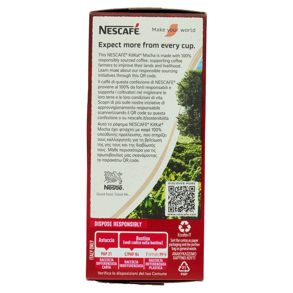 NESCAFÉ KitKat Mocha Caffè Solubile con Latte e Cacao 7 Bustine 21g