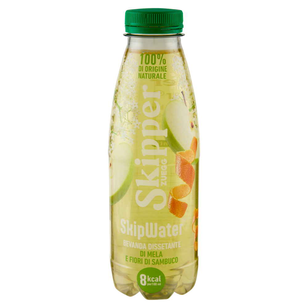 Zuegg Skipper SkipWater Bevanda Dissetante di Mela e Fiori di Sambuco 500 ml