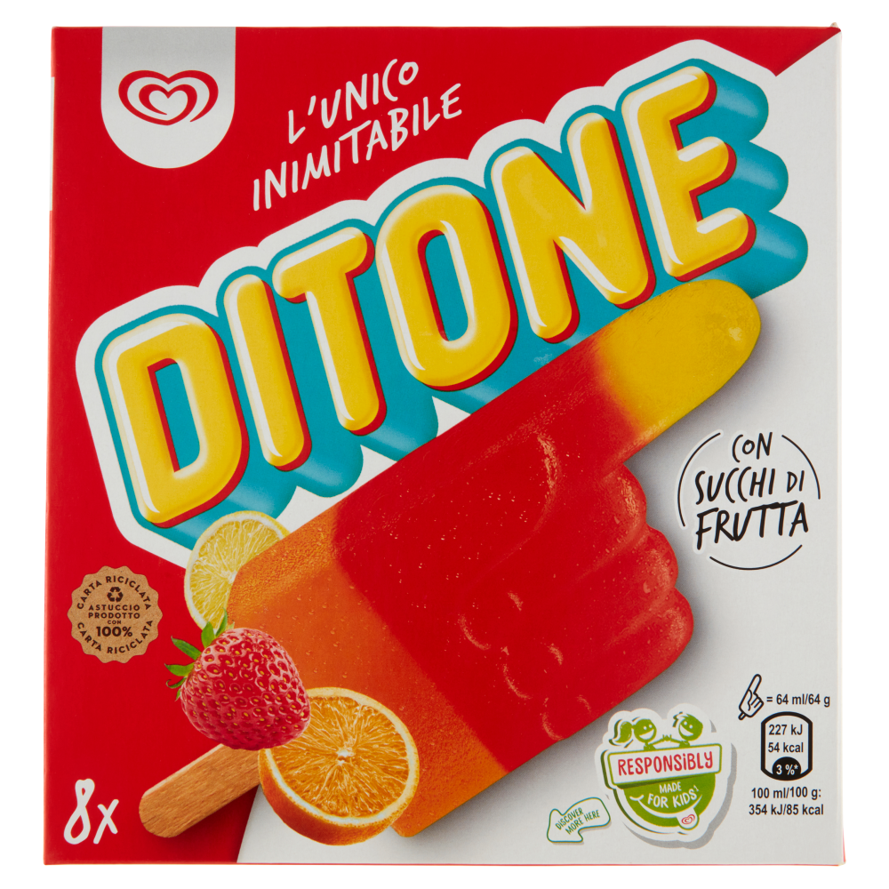 Algida l'Unico Inimitabile Ditone 8 x 512 g