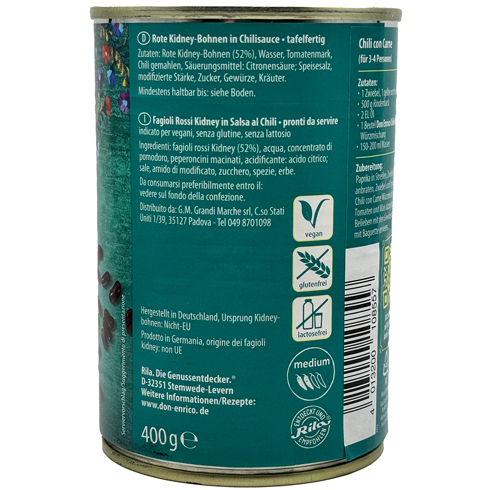 FAGIOLI KIDNEY AL CHILI 400g