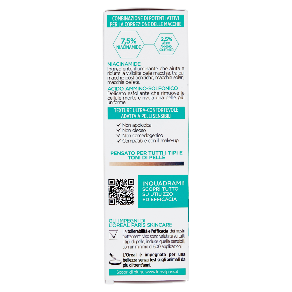 L'Oréal Paris Bright Reveal Siero Anti-Macchie 10% [Niacinamide + Acido Ammino-Solfonico], 30 ml