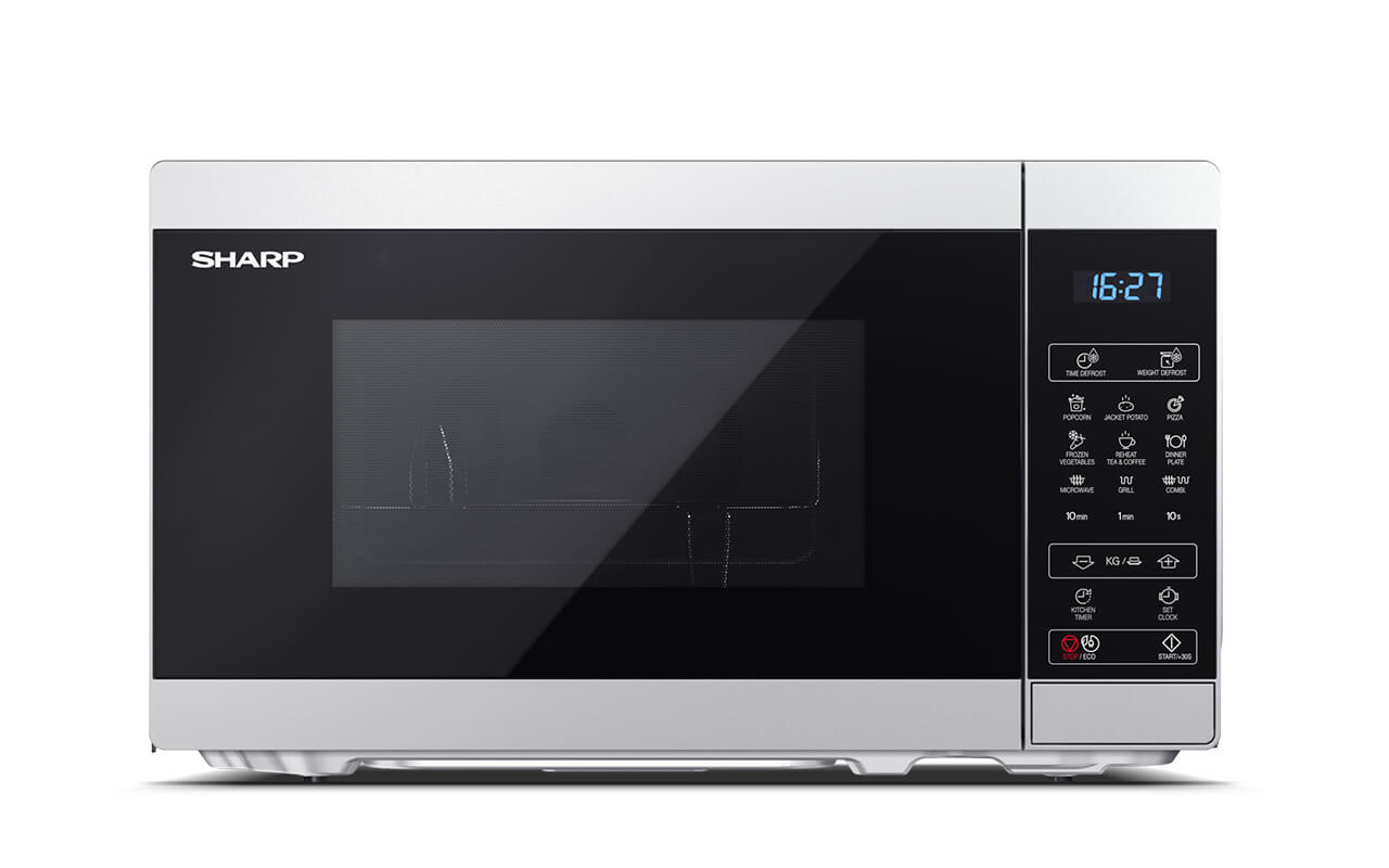Sharp YC-MG02E-S forno a microonde Nero, Acciaio Microonde combinato Superficie piana 20 L 800 W
