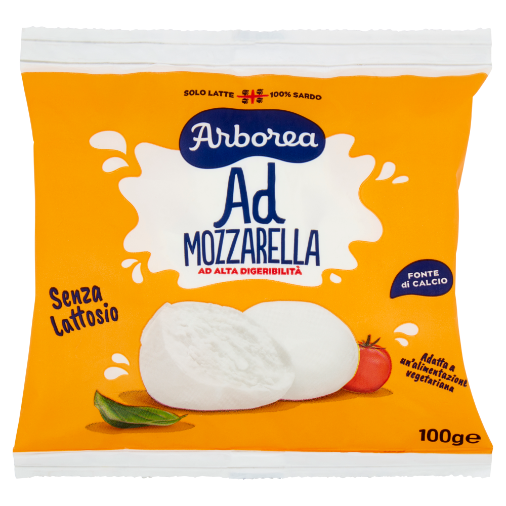 Arborea Ad Mozzarella ad Alta Digeribilit&agrave; Senza Lattosio 100 g