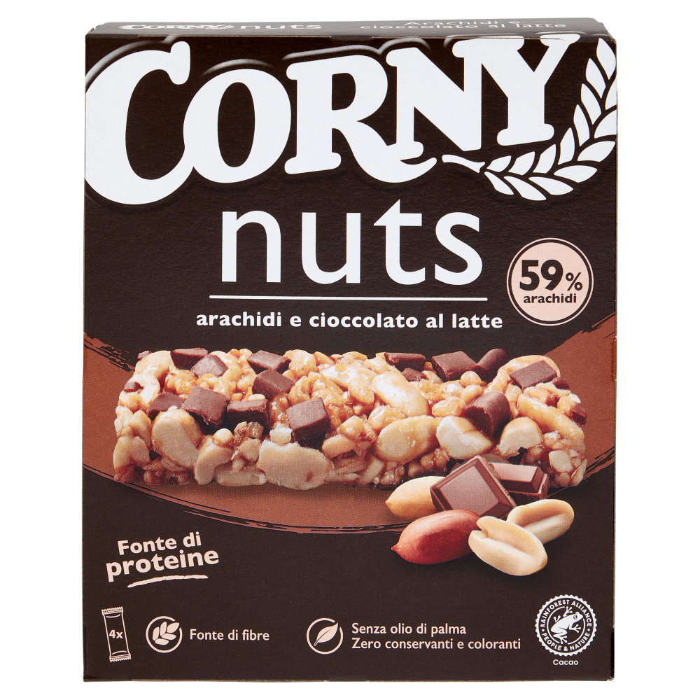 Corny Nuts arachidi e cioccolato al latte 4 x 24 g
