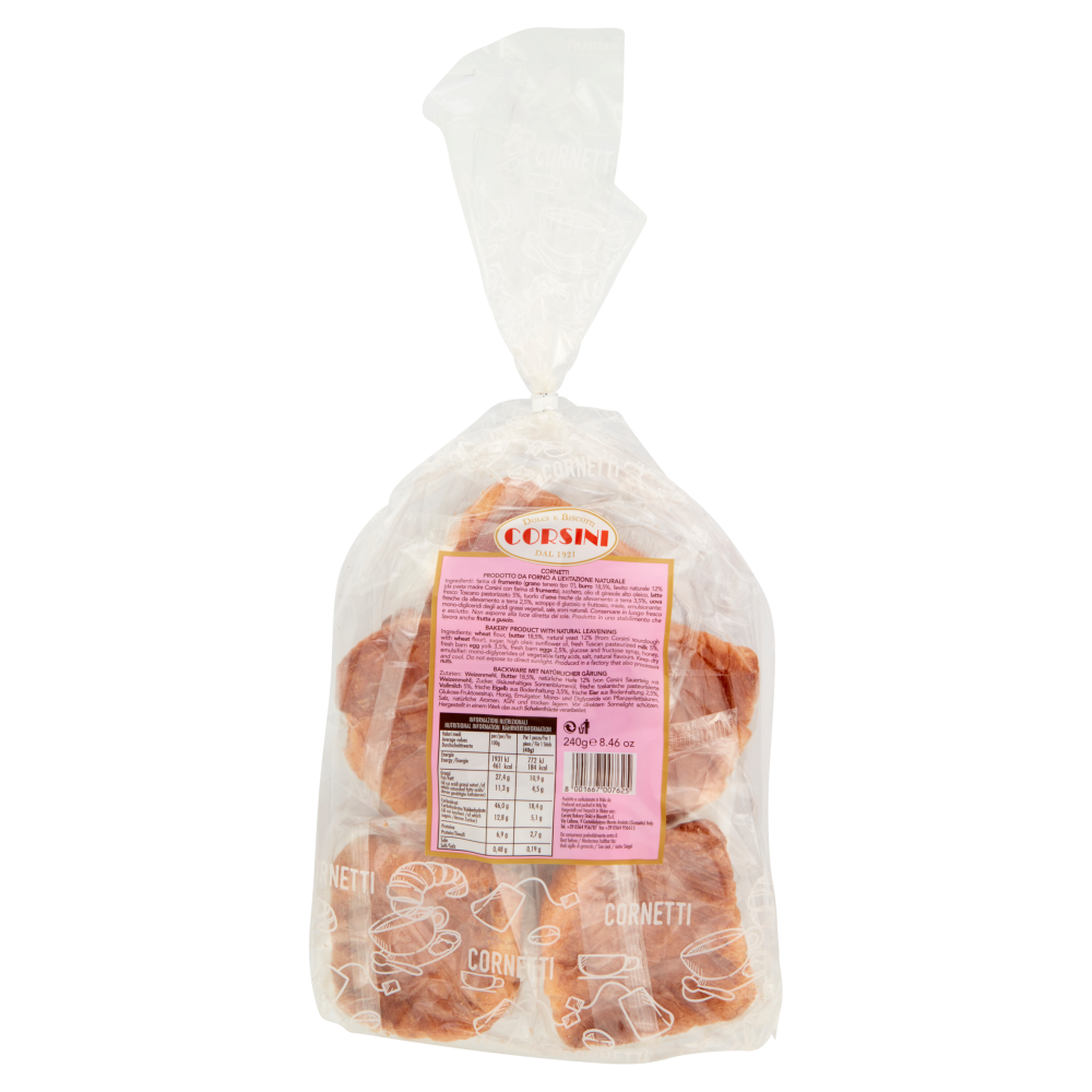 Corsini Cornetti di Soffice Pasta Sfogliata al Burro 6 x 40 g