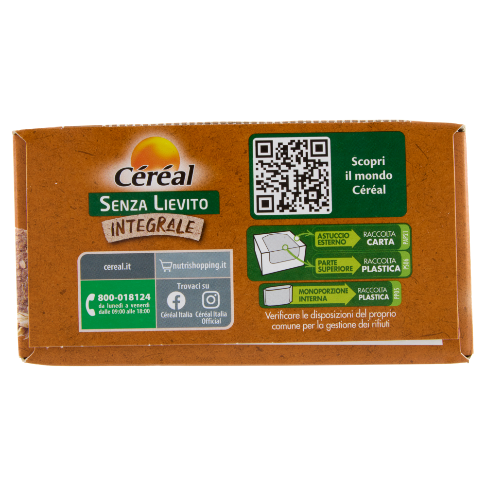 Céréal Senza Lievito Pane di Segale Integrale, solo con Farina di Segale integrale - 500 g