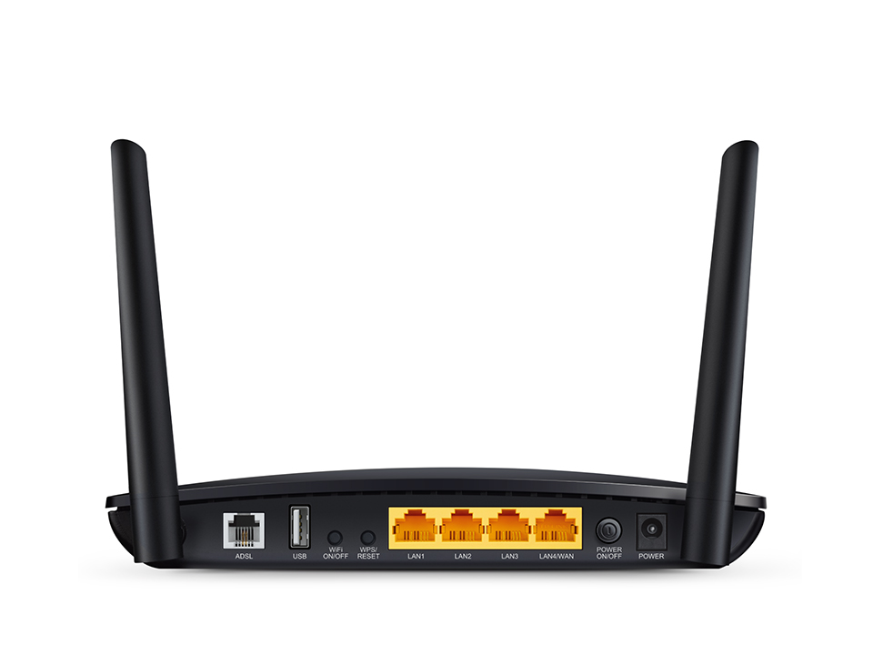 TP-Link Archer D20 AC750 router wireless Fast Ethernet Dual-band (2.4 GHz/5 GHz) Nero