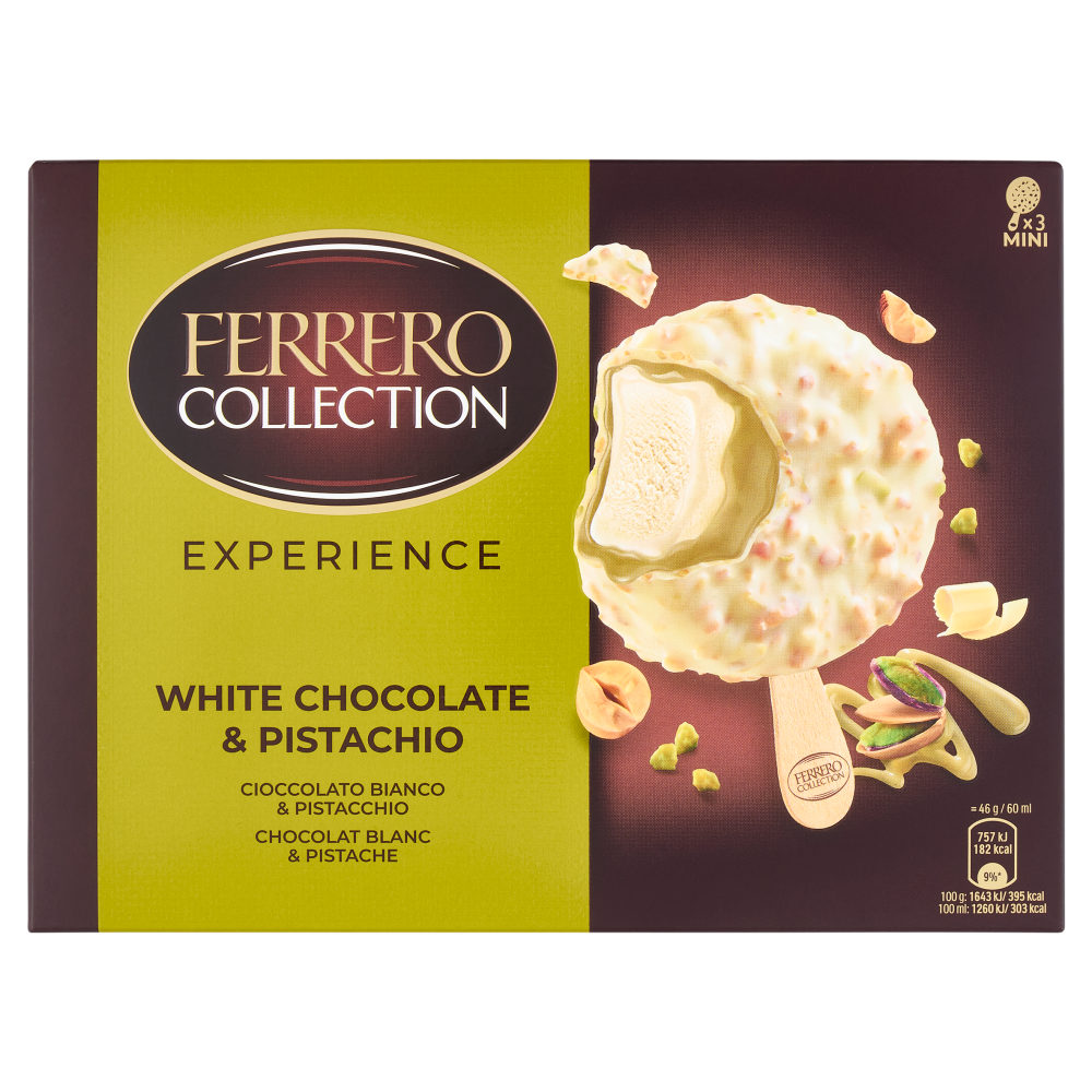 Ferrero Collection Experience Gelato Cioccolato Bianco & Pistacchio 3 x 46 g