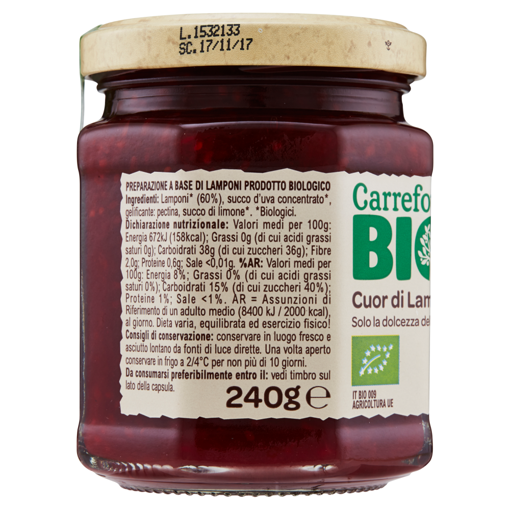 Carrefour Bio Cuor di Lampone 240 g