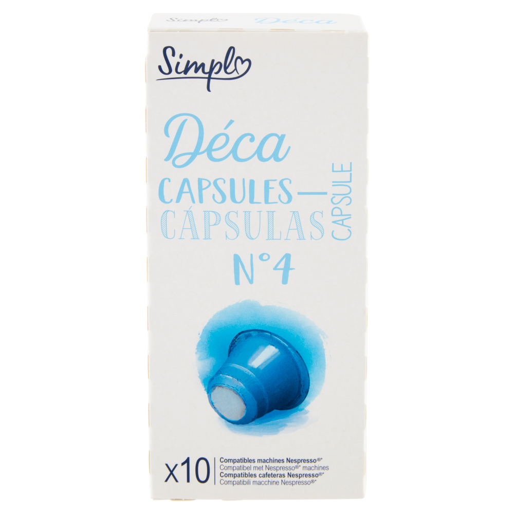Simpl Déca Capsule N°4 Compatibili macchine Nespresso* 10 capsule 50 g