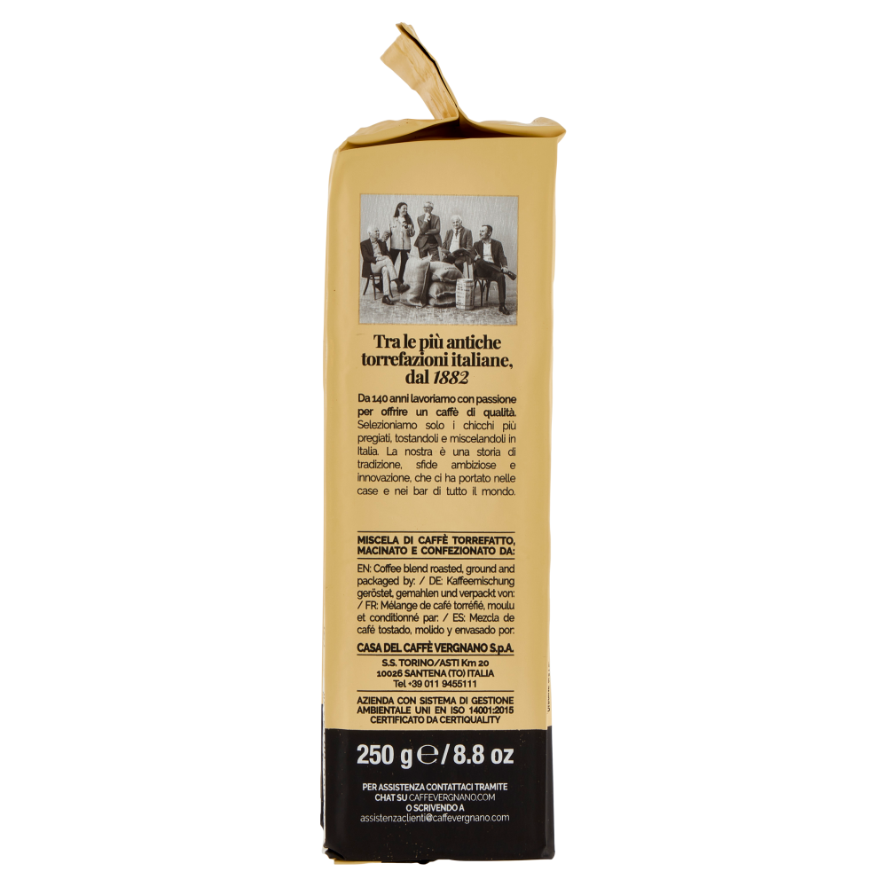 Caff&egrave; Vergnano 1882 Granaroma Miscela Classica Macinatura Moka 250 g