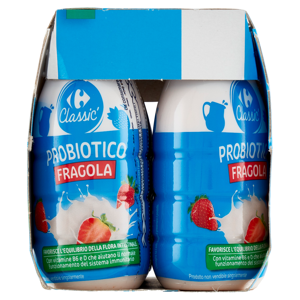 Carrefour Classic Probiotico Fragola 6 x 100 g