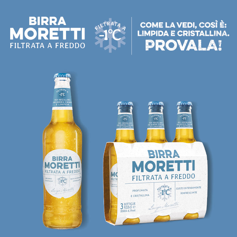 Birra Moretti filtrata
